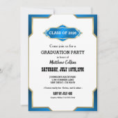 Sky Blue Graduation Invitation Kaart (Voorkant)