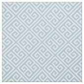 Sky Blue Greek Key Pattern Stof (Swatch)