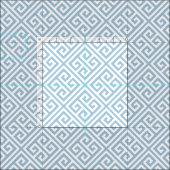 Sky Blue Greek Key Pattern Stof (Delen)