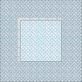 Sky Blue Greek Key Pattern Stof (Delen)