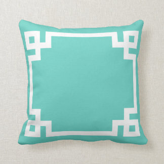 Sky Blue Greek Key Pillow Kussen
