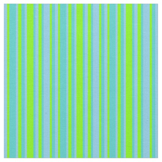 Sky Blue, Green & Turquoise Lines/Stripes Pattern Stof (Close Up)