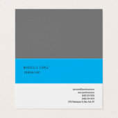 Sky Blue Grey White Classical Elegant Plain Visitekaartje (Buitenkant ongevouwen)