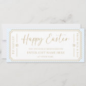 Sky Blue Happy Easter Gift Voucher Kaart (Voorkant)