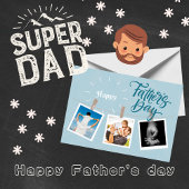 Sky Blue Happy Vaderdag Foto Wenskaart Bedankkaart