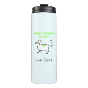 Sky Blue Haughty Cat Thermal Tumbler Thermosbeker