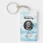 Sky Blue Heaven Memorial Gebed Foto Sleutelhanger (Voorkant)