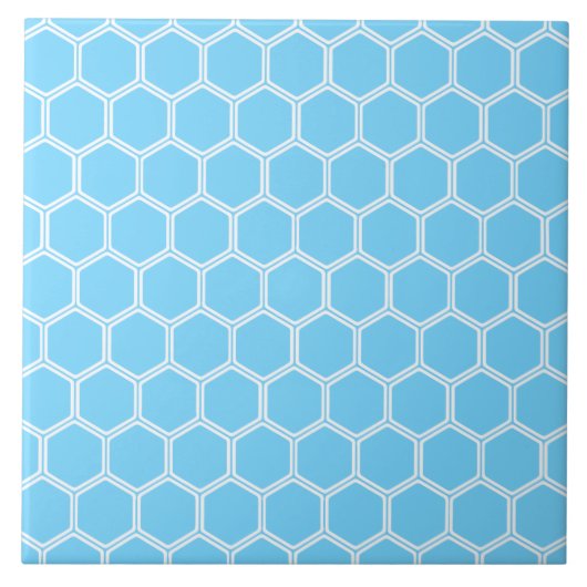 Sky Blue Hexagon 1 Tegeltje (Voorkant)