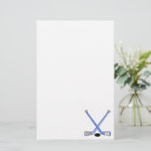 Sky Blue Hockey Briefpapier (Staand voorkant)
