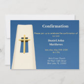 Sky Blue Holy Cross bevestiging uitnodiging (Voorkant)