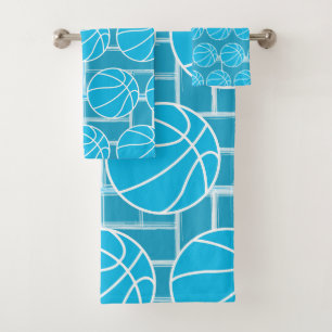 SKY BLUE HOOPS BAD HANDDOEK