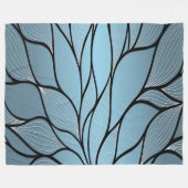 Sky Blue Hues Creatief Verloven Patroon Fleece Deken (Voorkant (Horizontaal))