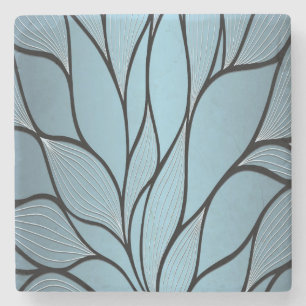 Sky Blue Hues Creatief Verloven Patroon Stenen Onderzetter