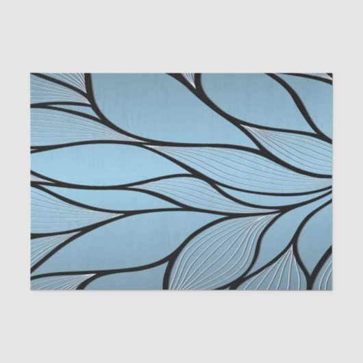 Sky Blue Hues Creatief Verloven Patroon Tissuepapier (Voorkant)