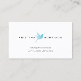 Sky Blue Hummingbird Logo Naturopath, Gezondheidsz Visitekaartje