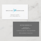 Sky Blue Hummingbird Logo Naturopath, Gezondheidsz Visitekaartje (Voorkant / Achterkant)