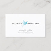 Sky Blue Hummingbird Logo Naturopath, Gezondheidsz Visitekaartje (Voorkant)