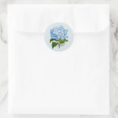 Sky Blue Hydrangea Ronde Sticker (Tas)