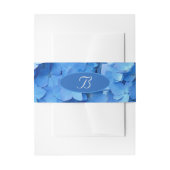 Sky Blue Hydrangea Wedding Initialen Belly Band Uitnodigingen Wikkel (Voorkant Voorbeeld)