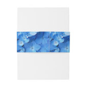 Sky Blue Hydrangea Wedding Initialen Belly Band Uitnodigingen Wikkel (Achterkant Voorbeeld)