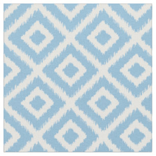 Sky Blue Ikat Diamonds Stof