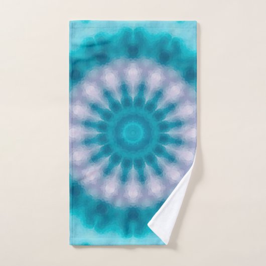 Sky blue kaleidoscoop bad handdoek (Handdoek)
