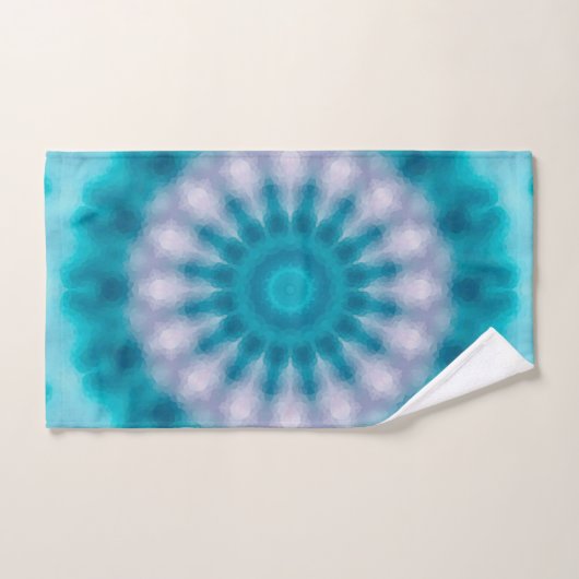 Sky blue kaleidoscoop bad handdoek (Handdoek)