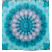 Sky blue kaleidoscoop douchegordijn (Voorkant)