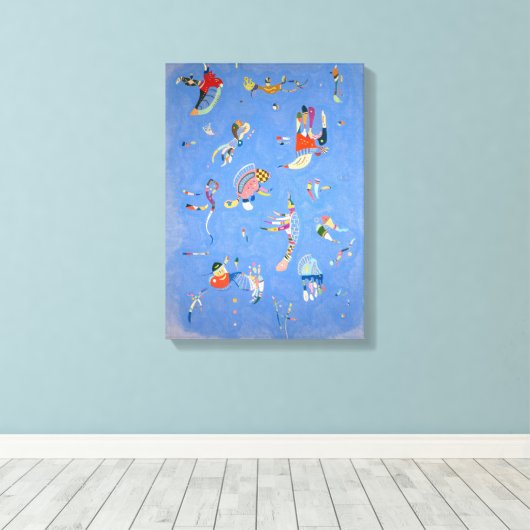 Sky Blue | Kandinsky | Canvas Afdruk (Insitu (Houten vloer))