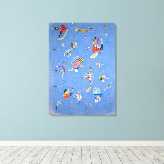 Sky Blue | Kandinsky | Canvas Afdruk (Insitu (Houten vloer))