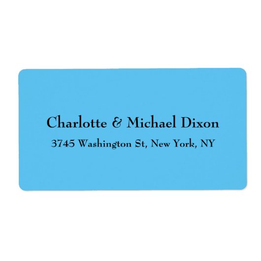 Sky Blue klassieker elegante familie Etiket (Voorkant)