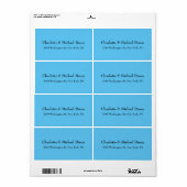 Sky Blue klassieker elegante familie Etiket (Full Sheet)