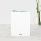 Sky Blue Leopard Print Dank u Bedankkaart (Achterkant)