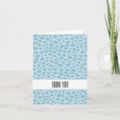 Sky Blue Leopard Print Dank u Bedankkaart (Voorkant)