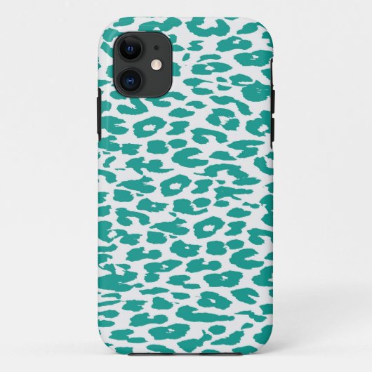 Sky Blue Leopard Print Skin Fur Case-Mate iPhone Case (Achterkant)