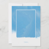 Sky Blue Lijst Afstuderen Uitnodiging (Achterkant)