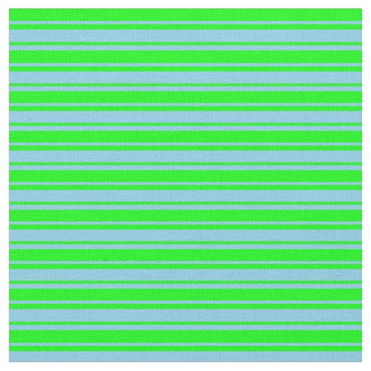 Sky Blue & Limoen Pattern of Stripes Stof (Close Up)