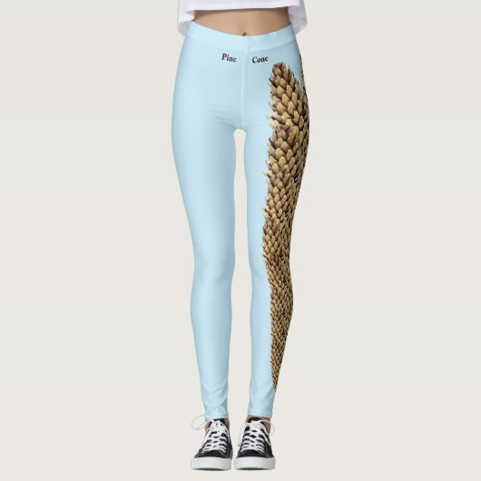 Sky Blue Maine State Pine Cone Leggings (Voorkant)