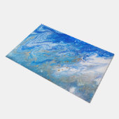 Sky Blue Marble Deurmat (Schuin)