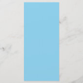 Sky Blue Modern Place Setting Thank You Card Programmakaart (Achterkant)