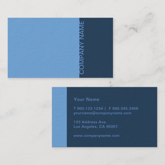 Sky Blue Modern Visitekaartje (Voorkant / Achterkant)