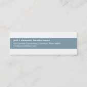 Sky Blue Monogram Strip Mini Visitekaartje (Achterkant)