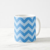 Sky Blue Moroccan Moods Chevrons Coffee Mok (Voorkant rechts)