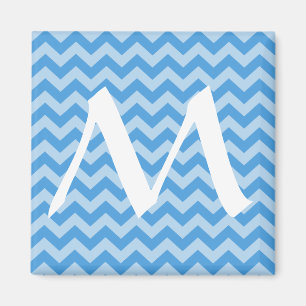 Sky Blue Moroccan Moods Chevrons Magneet