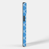 Sky Blue Moroccan Moods Quatrefoil Case-Mate iPhone Case (Achterkant / Rechts)