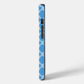 Sky Blue Moroccan Moods Quatrefoil Case-Mate iPhone Case (Achterkant / Links)