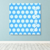 Sky Blue Moroccan Moods Stippen Canvas Afdruk (Insitu (Houten vloer))