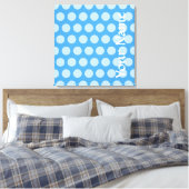 Sky Blue Moroccan Moods Stippen Canvas Afdruk (Insitu (Slaapkamer))