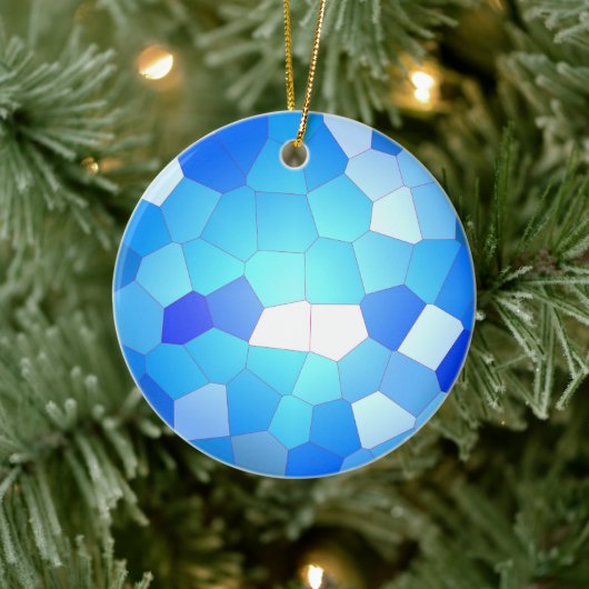 Sky Blue Mosaic Pattern Keramisch Ornament (Boom)
