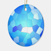 Sky Blue Mosaic Pattern Keramisch Ornament (Links)